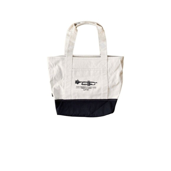 RARE Lady Gaga & Tony Bennett Large Canvas Bag Tote Cheek To Cheek LIVE VIP M&G - Picture 4 of 12